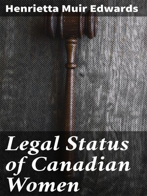 cover image of Legal Status of Canadian Women